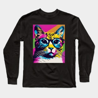 Cat With Glasses Long Sleeve T-Shirt